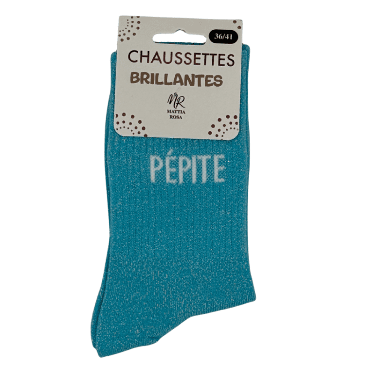 chaussettes brillantes pépite Mattia Rosa