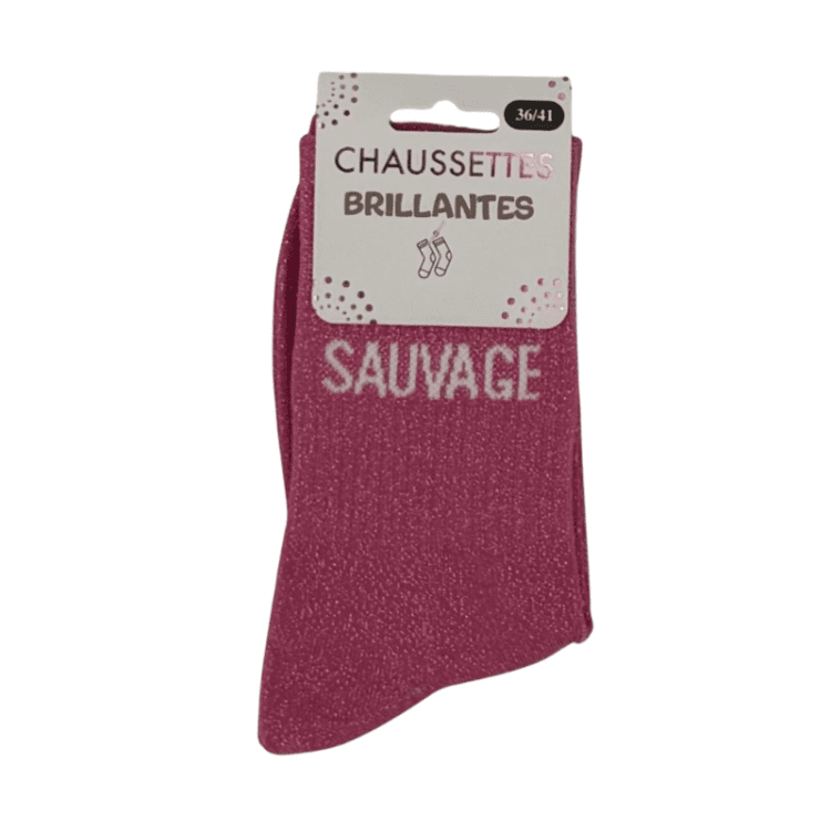 Chaussettes à paillettes sauvage