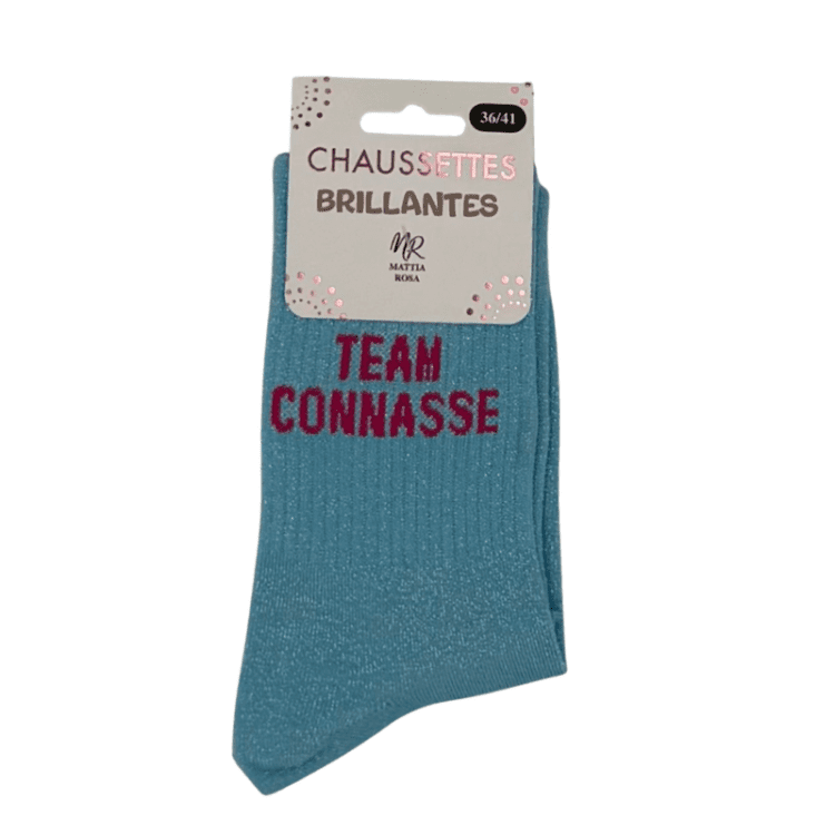 Chaussettes à paillettes team connasse