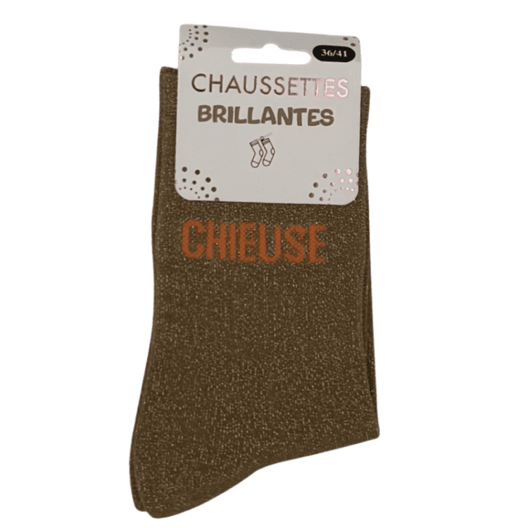 Chaussettes à paillettes chieuse