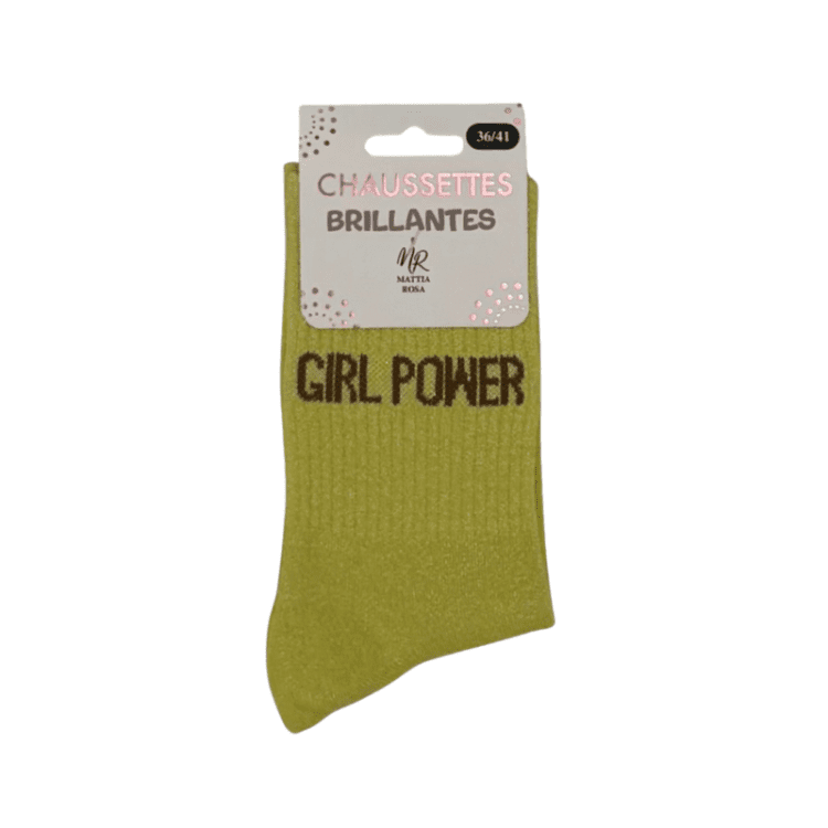 Chaussettes à paillettes girl power