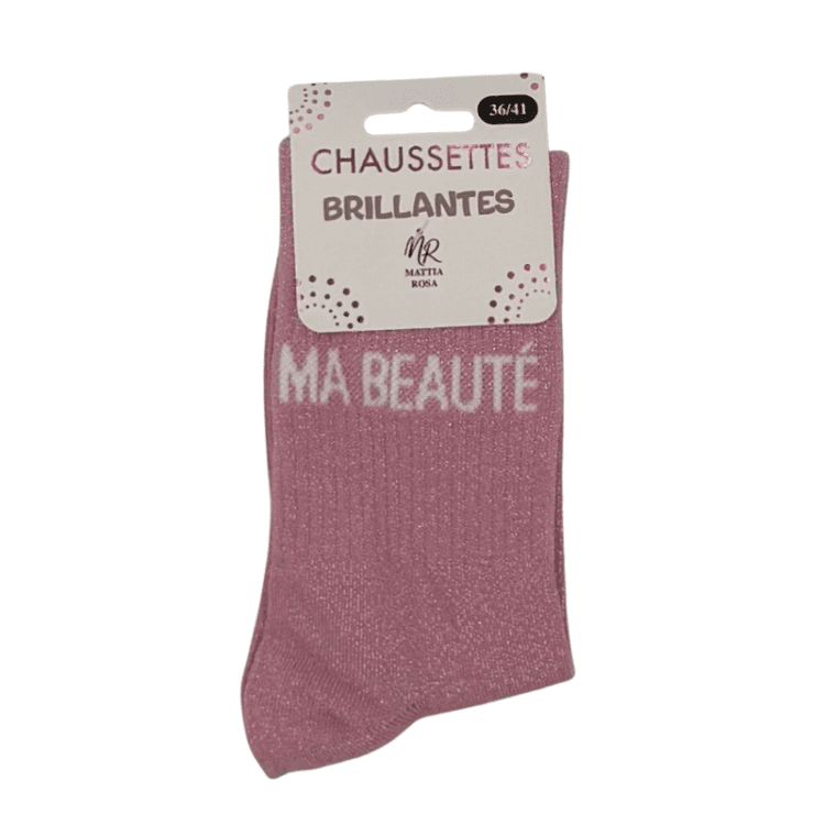 Chaussettes à paillettes ma beauté