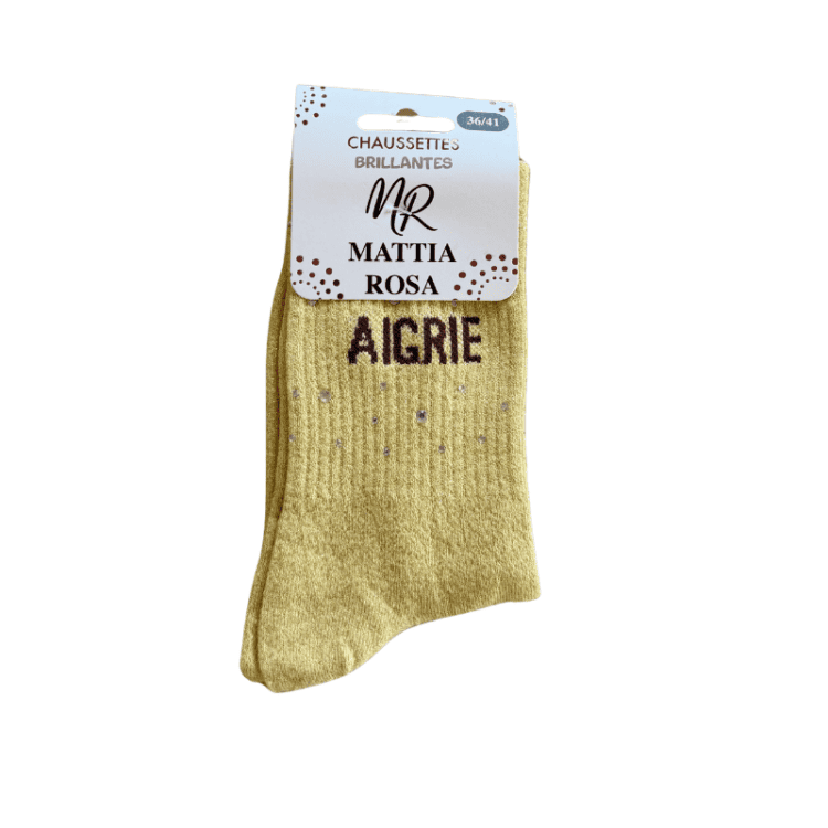 Chaussettes à strass aigrie