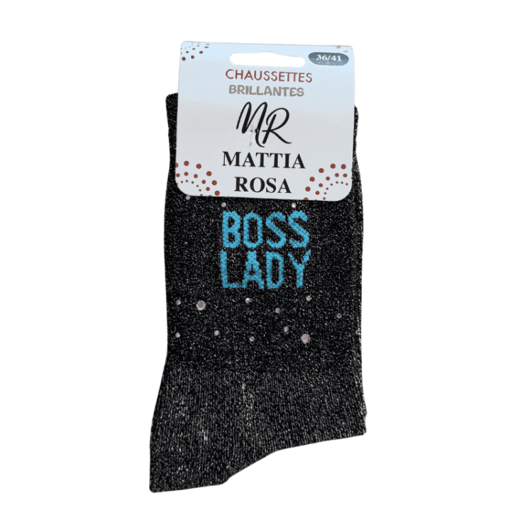 Chaussettes à strass boss lady