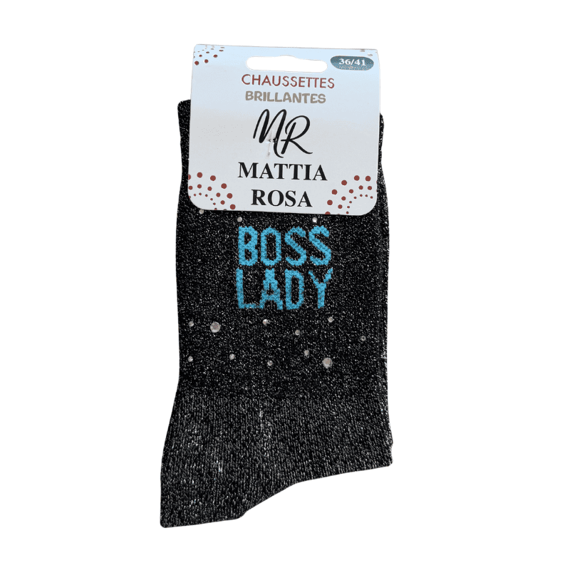 Chaussettes à strass boss lady