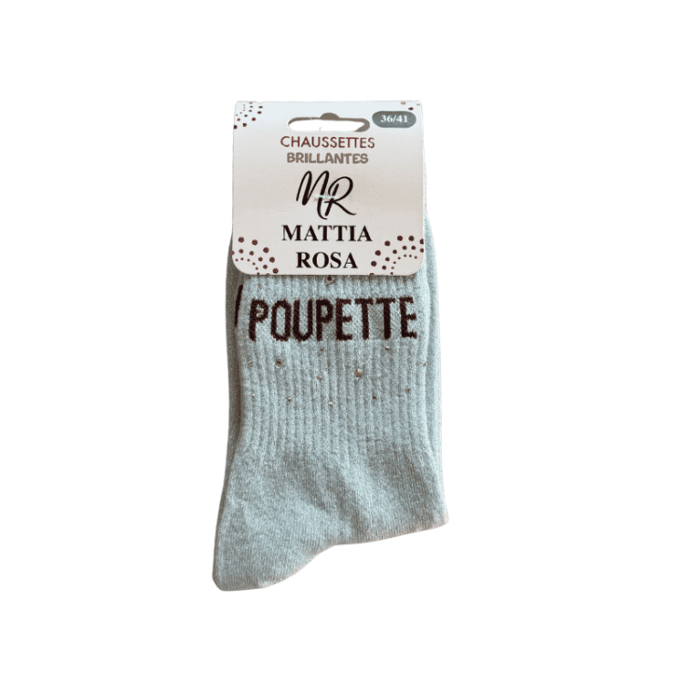 Chaussettes à strass poupette