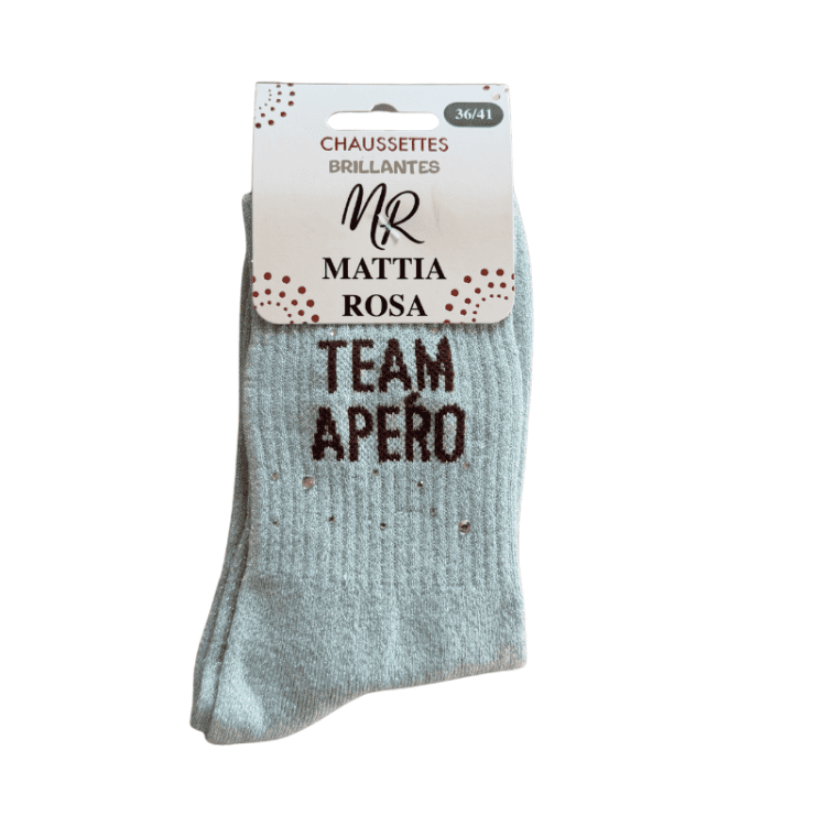 Chaussettes à strass team apéro