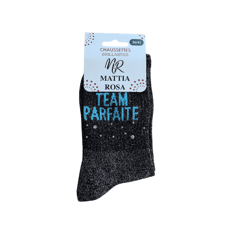 chaussettes à strass team parfaite