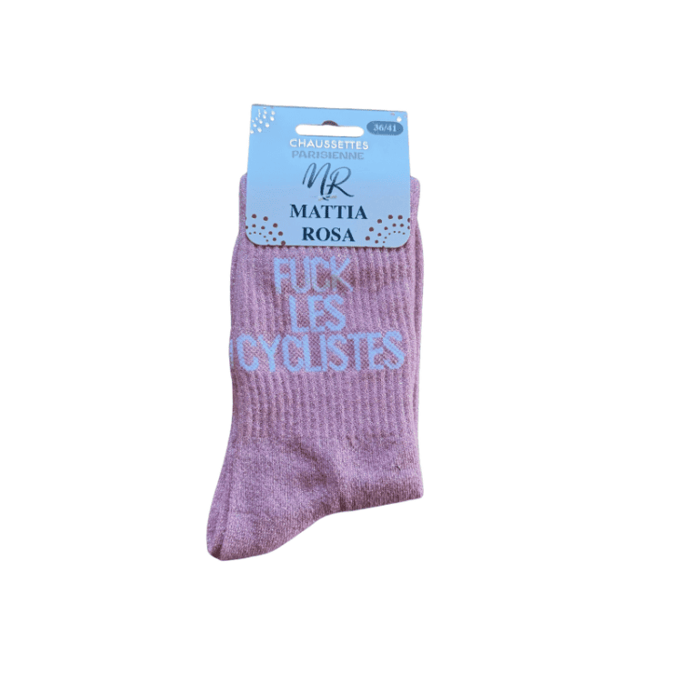 Chaussettes parisienne Fuck les cyclistes