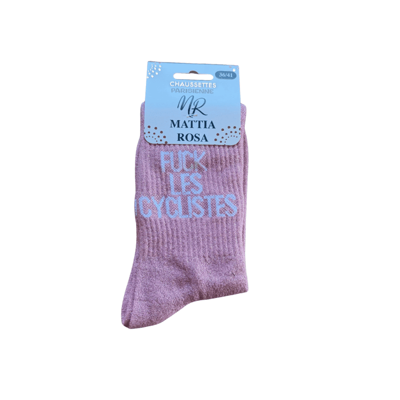 Chaussettes parisienne Fuck les cyclistes