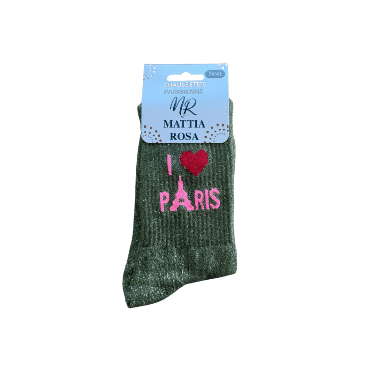 Chaussettes parisienne I ❤️ paris